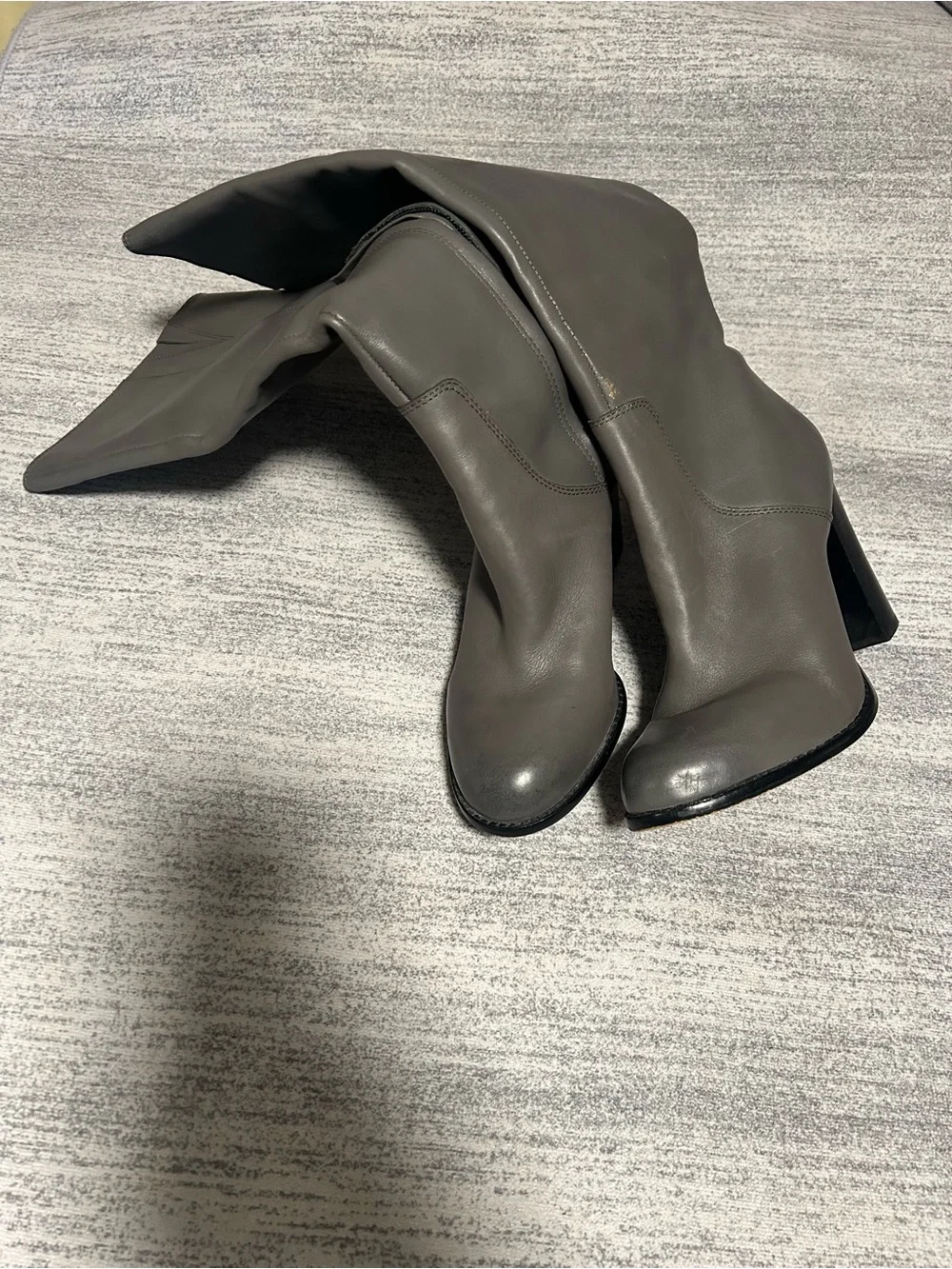 Sam Edelman Over-the-Knee Boots in Gray Leather